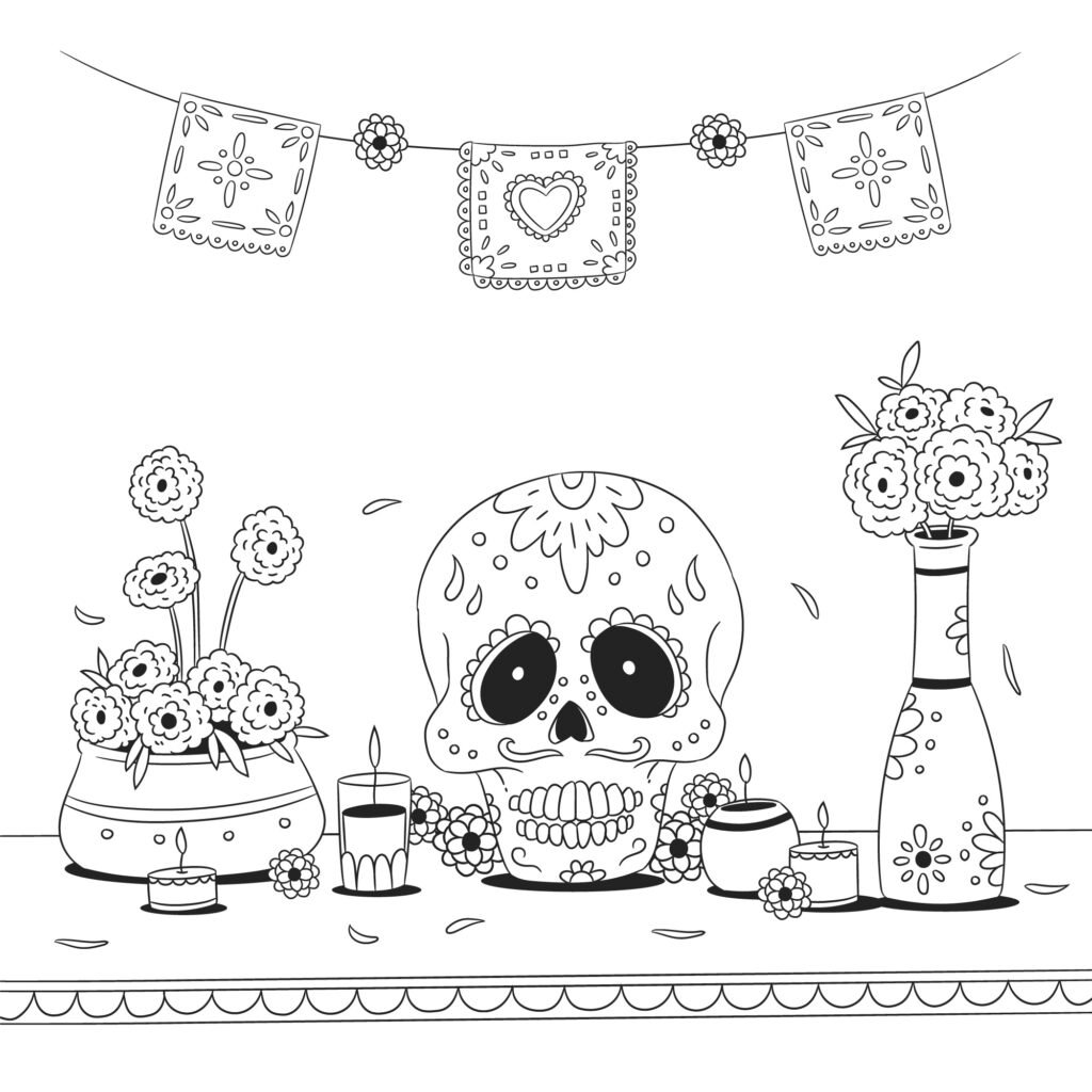 Mandalas del día de los muertos